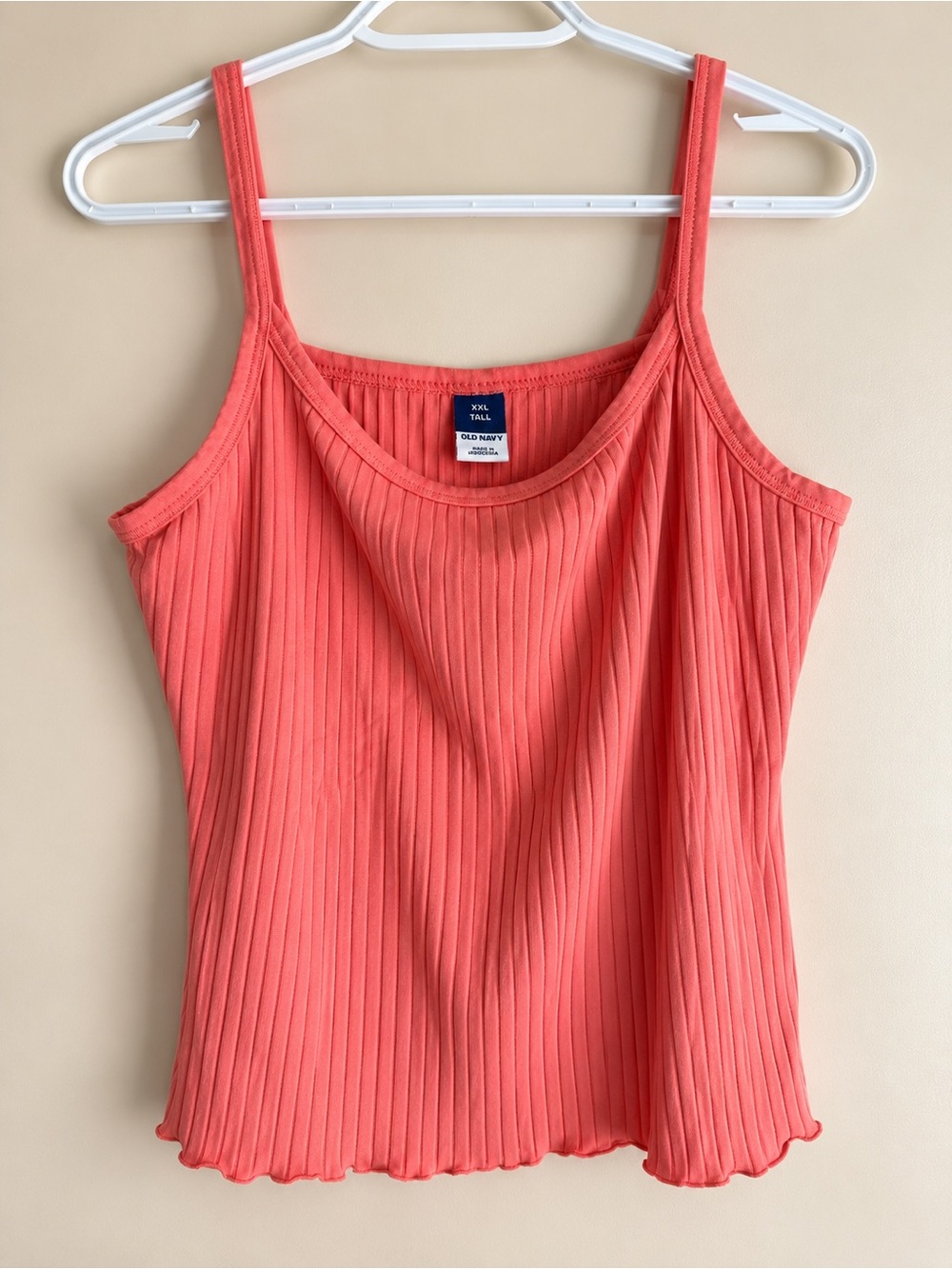 Old Navy Coral Ribbed Cami Tank